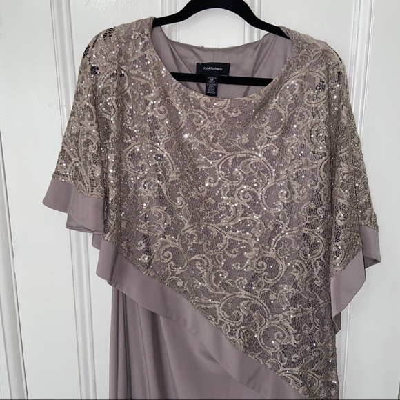 Grey Tone Evenint Dress - Size 12 - Picture 2 of 4